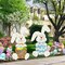 2 Pcs Rabbit Outdoor Easter Decorations, Lighted Bunny with 120 Lights, 2D Easter Rabbit Lights Easter Decor for Indoor Outdoor Festive Holiday Fireplace Garden Yard Lawn Patio